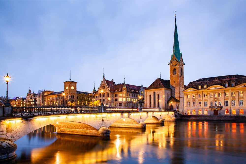 Scenic view of Zurich, Switzerland