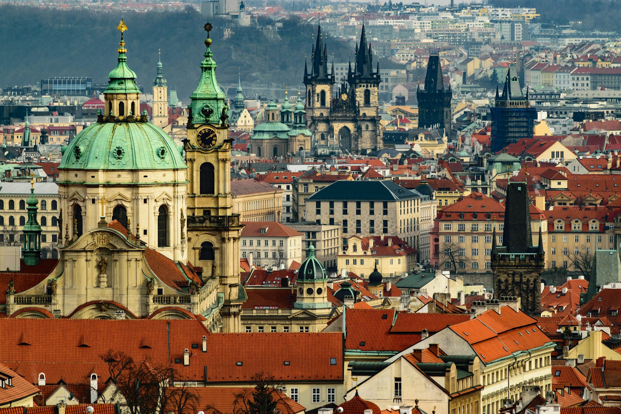 Charles Bridge and fairy tale towers in Prague, Czech Republic